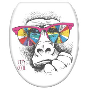 WCShop24 WC-Sitz mit Absenkautomatik und Schnellverschluss Stay Cool - Premium Toilettendeckel direkt vom Hersteller