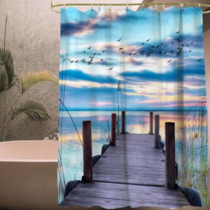WCShop24 Duschvorhang Sunset 180 x 200 cm