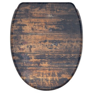 WCShop24 WC-Sitz mit Absenkautomatik und Schnellverschluss Vintage - Premium Toilettendeckel direkt vom Hersteller