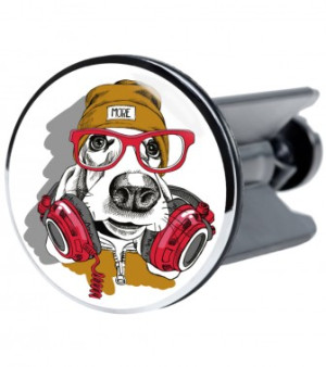 WCShop24 Waschbeckenstöpsel Cool Dog
