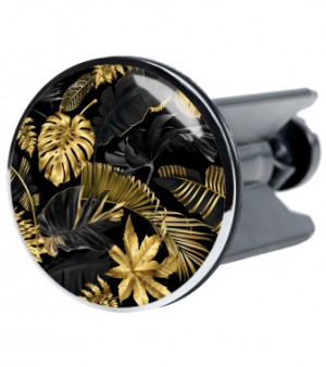WCShop24 Waschbeckenstöpsel Golden Leaves
