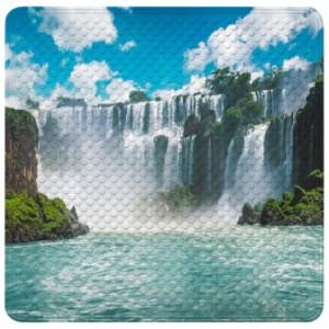 WCShop24 Badematte Wasserfall 53 x 53 cm