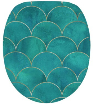 WCShop24 WC-Sitz mit Absenkautomatik Aquarell - Premium Toilettendeckel direkt vom Hersteller