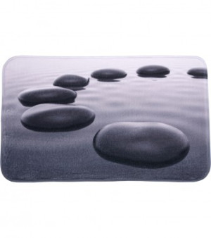 WCShop24 Badteppich Black Stones 50 x 80 cm