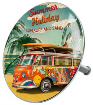 WCShop24 Badewannenstöpsel Summer Bus