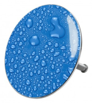 WCShop24 Badewannenstöpsel Tautropfen Blau