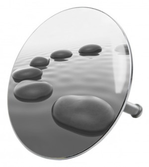 WCShop24 Badewannenstöpsel Black Stones