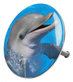 WCShop24 Badewannenstöpsel Delphin