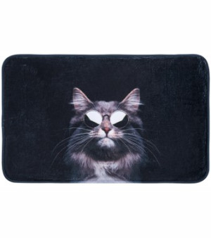 WCShop24 Badteppich Cool Cat 50 x 80 cm