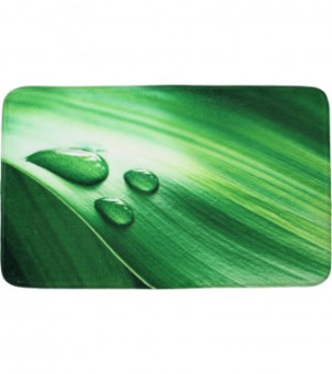 WCShop24 Badteppich Green Leaf 50 x 80 cm