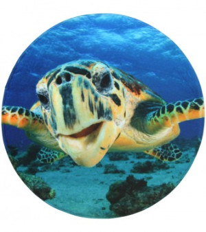 WCShop24 Badteppich rund Schildkröte Ø 80 cm