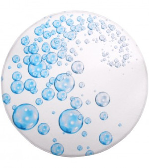 WCShop24 Badteppich rund Wasserblasen Ø 80 cm