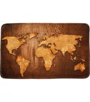 WCShop24 Badteppich World Map 50 x 80 cm