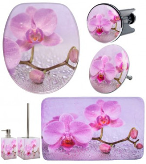 WCShop24 6-teiliges Badezimmer Set Blooming
