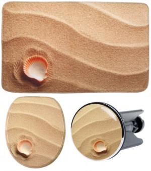 WCShop24 3-teiliges Badezimmer Set Clam