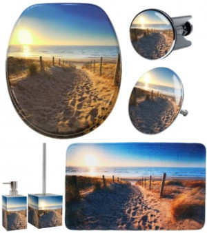 WCShop24 6-teiliges Badezimmer Set Düne