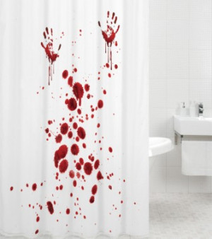 WCShop24 Duschvorhang Blood Hands 180 x 200 cm