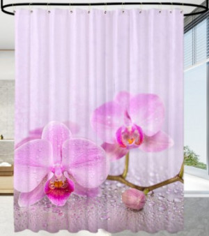 WCShop24 Duschvorhang Blooming 180 x 200 cm