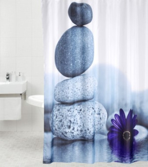 WCShop24 Duschvorhang Energy Stones 180 x 200 cm