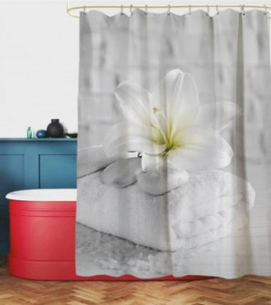 WCShop24 Duschvorhang Good Feeling 180 x 200 cm