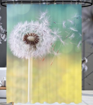 WCShop24 Duschvorhang Pusteblume 180 x 200 cm