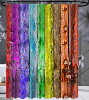 WCShop24 Duschvorhang Rainbow 180 x 200 cm