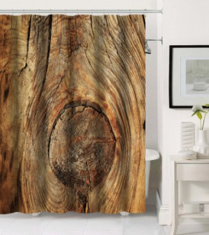 WCShop24 Duschvorhang Rustikal 180 x 200 cm