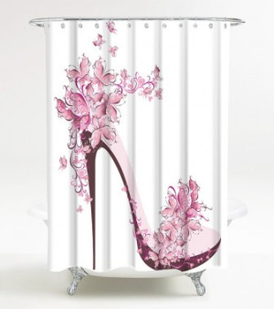 WCShop24 Duschvorhang Schuh 180 x 200 cm