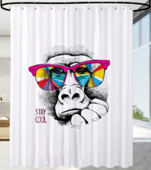 WCShop24 Duschvorhang Stay Cool 180 x 200 cm
