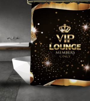 WCShop24 Duschvorhang VIP-Lounge 180 x 200 cm