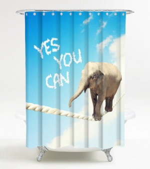 WCShop24 Duschvorhang Yes you can 180 x 200 cm