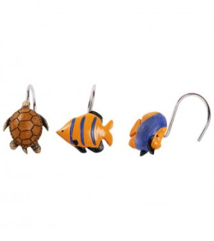 WCShop24 12 Duschvorhangringe Ocean