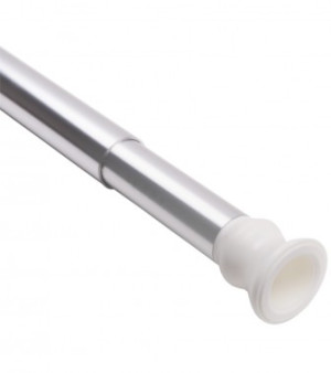 WCShop24 Duschvorhangstange Chrom 120-220cm