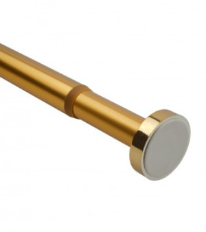 WCShop24 Duschvorhangstange Gold 120-220 cm