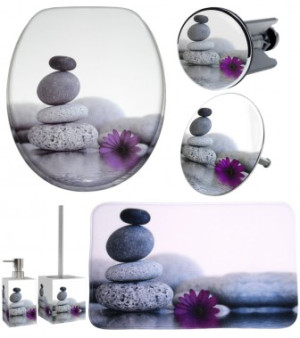 WCShop24 6-teiliges Badezimmer Set Energy Stones