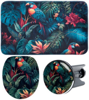 WCShop24 3-teiliges Badezimmer Set Exotic
