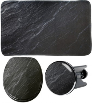 WCShop24 3-teiliges Badezimmer Set Granit