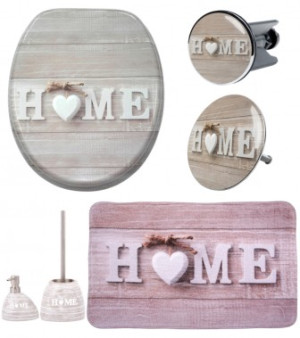 WCShop24 6-teiliges Badezimmer Set Home