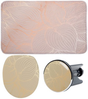 WCShop24 3-teiliges Badezimmer Set Hosta