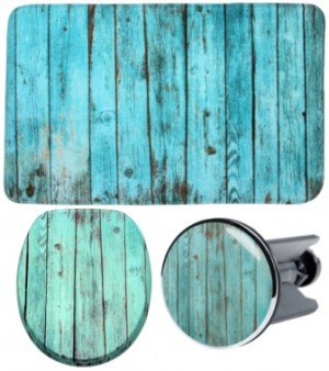 WCShop24 3-teiliges Badezimmer Set Lumber