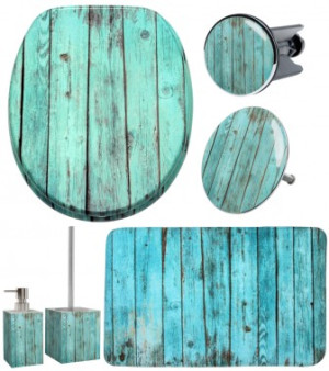 WCShop24 6-teiliges Badezimmer Set Lumber