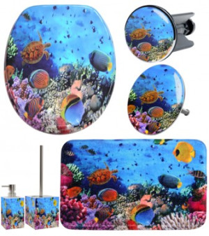 WCShop24 6-teiliges Badezimmer Set Ocean