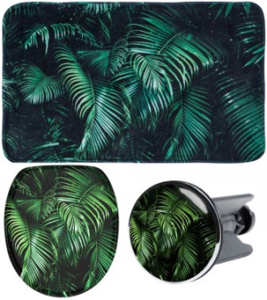 WCShop24 3-teiliges Badezimmer Set Palmdream