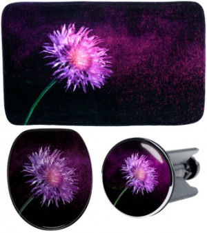 WCShop24 3-teiliges Badezimmer Set Purple Dust