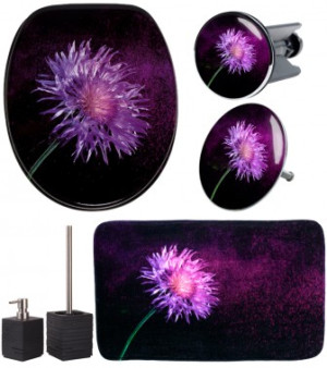 WCShop24 6-teiliges Badezimmer Set Purple Dust