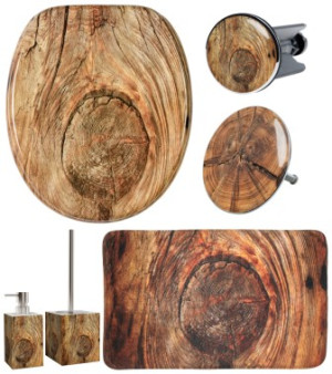 WCShop24 6-teiliges Badezimmer Set Rustikal