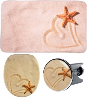 WCShop24 3-teiliges Badezimmer Set Sandy