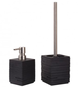 WCShop24 Badezimmer Set Calero Black
