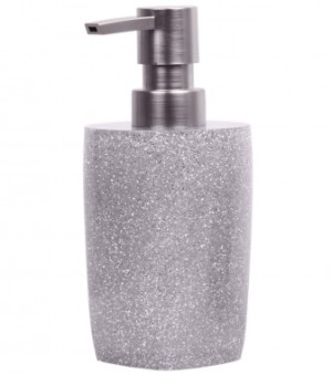 WCShop24 Seifenspender Glitzer Silber