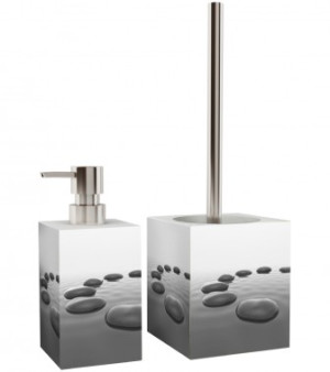 WCShop24 Badezimmer Set Black Stones
